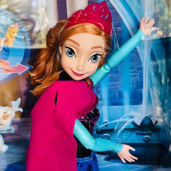New in Box-Mattel Disney Frozen  Ice Skating Anna 11.5" - Picture 4 of 15
